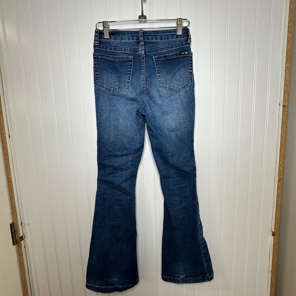 Joes Jeans Girls High Rise Flare Medium Wash Curved Seam Denim Blue Size 12 - Picture 5 of 9